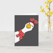 Cute Goose Xoxo Be Mine Happy Valentine's Day Wome Kaart (Gele Bloem)