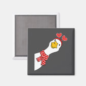 Cute Goose Xoxo Be Mine Happy Valentine's Day Wome Magneet (Voorkant / Achterkant)