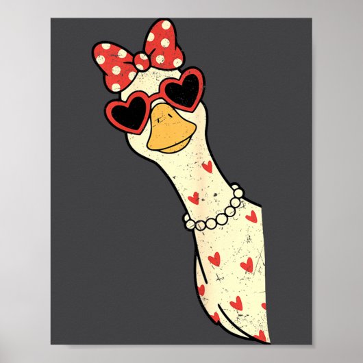 Cute Goose Xoxo Be Mine Happy Valentine's Day Wome Poster (Voorkant)