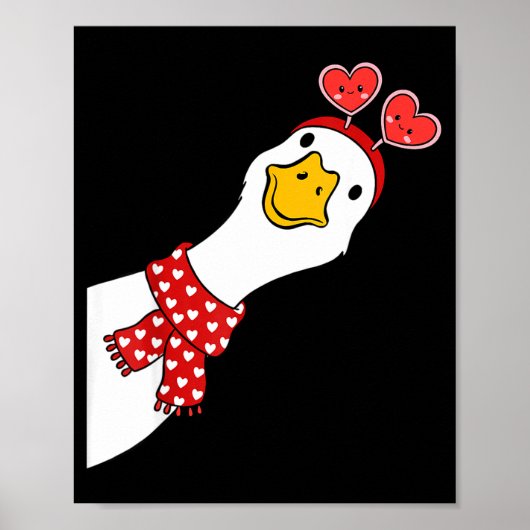 Cute Goose Xoxo Be Mine Happy Valentine's Day Wome Poster (Voorkant)