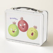 Cute gooseberry trio zingende cartoon (Achterkant)