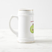 Cute gooseberry trio zingende cartoon bierpul (Links)