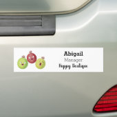 Cute gooseberry trio zingende cartoon bumpersticker (Op auto)