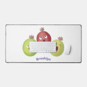 Cute gooseberry trio zingende cartoon bureaumat (Keyboard & Muis)