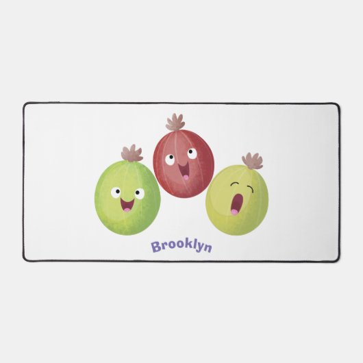 Cute gooseberry trio zingende cartoon bureaumat (Voorkant)