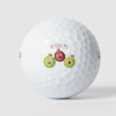 Cute gooseberry trio zingende cartoon golfballen (Voorkant)