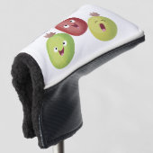 Cute gooseberry trio zingende cartoon golfheadcover (3/4 voorkant)