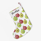 Cute gooseberry trio zingende cartoon kleine kerstsok (Achterkant (Hangend))