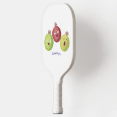 Cute gooseberry trio zingende cartoon pickleball paddle (Links)