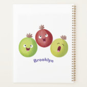 Cute gooseberry trio zingende cartoon planner (Achterkant)