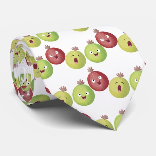 Cute gooseberry trio zingende cartoon stropdas (Opgerold)
