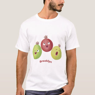 Cute gooseberry trio zingende cartoon t-shirt