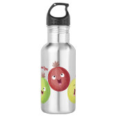 Cute gooseberry trio zingende cartoon waterfles  (Voorkant)