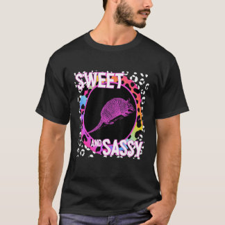 Cute Gordeldier 90s Nostalgie Regenboog Luipaardpr T-shirt