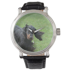 Cute Gordon Setter Horloge