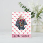 Cute Gordon Setter I Wof You Dog Valentijnsdag Feestdagenkaart (Staand voorkant)