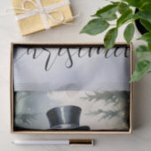 Cute Gorgeous Snowman Frosted Landscape Forest Tissuepapier (Geschenk)