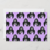 Cute Gorilla Ape Kind 1st Birthday Party Invitatio Kaart (Achterkant)