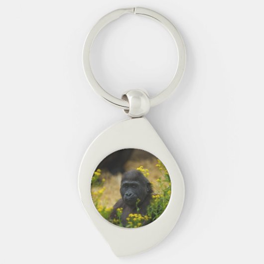 Cute Gorilla Baby Sleutelhanger (Voorkant)