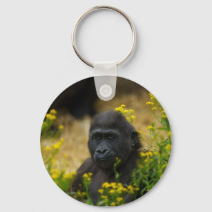Cute Gorilla Baby Sleutelhanger