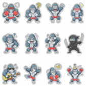 Cute Gorilla Emoji Sticker Pack (Voorkant)