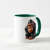 Cute Gorilla Illustratie Mok (Voorkant rechts)