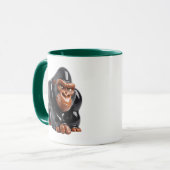 Cute Gorilla Illustratie Mok (Voorkant links)