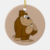 Cute gorilla keramisch ornament (Voorkant)
