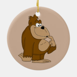 Cute gorilla keramisch ornament