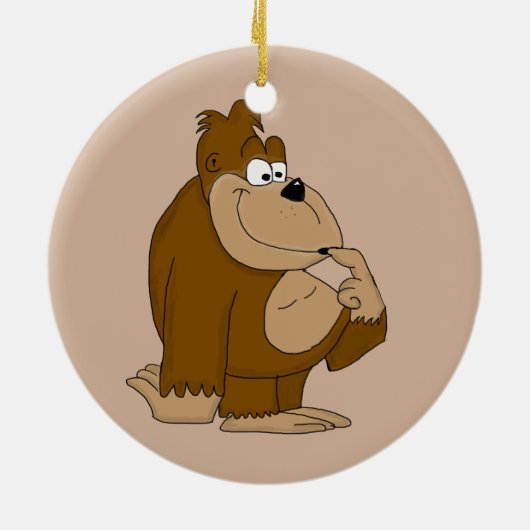 Cute gorilla keramisch ornament (Achterkant)