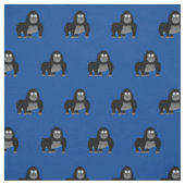Cute Gorilla Kind Baby Nursery Blue Ape Stof (Swatch)