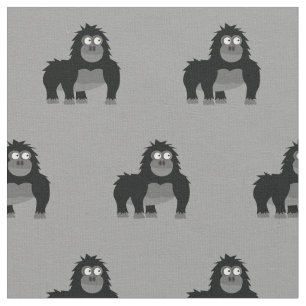 Cute Gorilla Kind Baby Nursery Grey Ape Stof