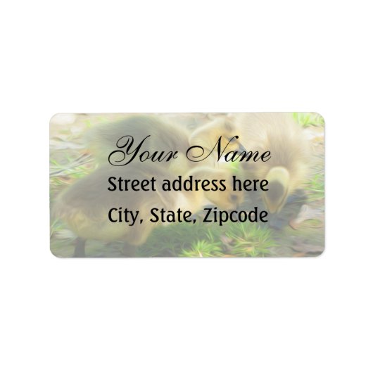 Cute Gosling Etiket (Voorkant)