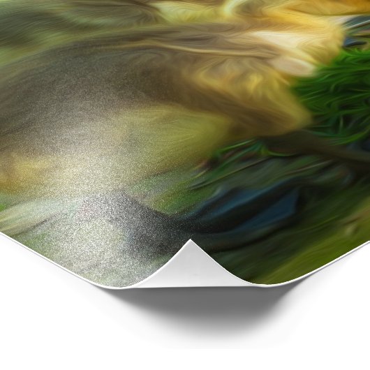 Cute Gosling Foto Afdruk (Hoek)