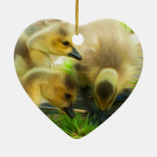 Cute Gosling Keramisch Ornament (Achterkant)