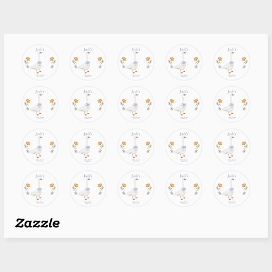 cute gosling ronde sticker (Vel)