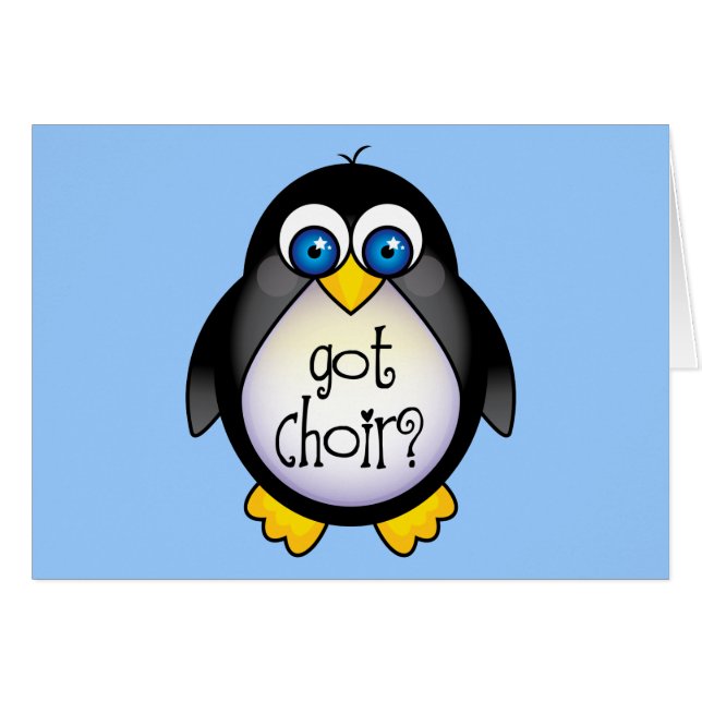 Cute got Choir Penguin Gift (Voorkant Horizontaal)