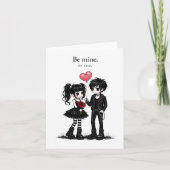 Cute Goth Pattern Card Back | Dark Romance Kaart (Voorkant)