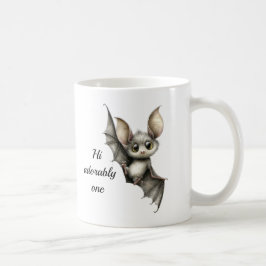 Cute Gothic Bat Koffiemok – "Hi Lovely One" Kawai