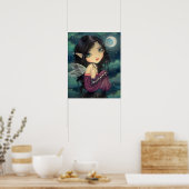 Cute Gothic Big-Eye Fairy Art Poster (Keuken)