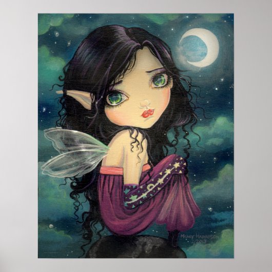 Cute Gothic Big-Eye Fairy Art Poster (Voorkant)