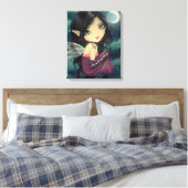 Cute Gothic Big-Eye Fairy Fantasy Art Canvas Afdruk (Insitu (Slaapkamer))