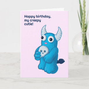 Cute Gothic Birthday Kawaii Creepy Kaart