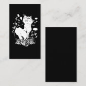 Cute Gothic Cat Rozen Pastel Gothic Kitten Visitekaartje (Voorkant / Achterkant)