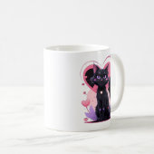 Cute Gothic Cat Valentine Mug Koffiemok (Voorkant rechts)