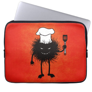 Cute Gothic Chef Funny Cooking Character Laptop Sleeve