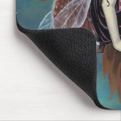 Cute Gothic Fairy and Owl Fantasy Art Muismat (Hoek)