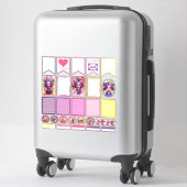 Cute Gothic Garden Sugar Skull 3 Planner Stickers (Koffer)