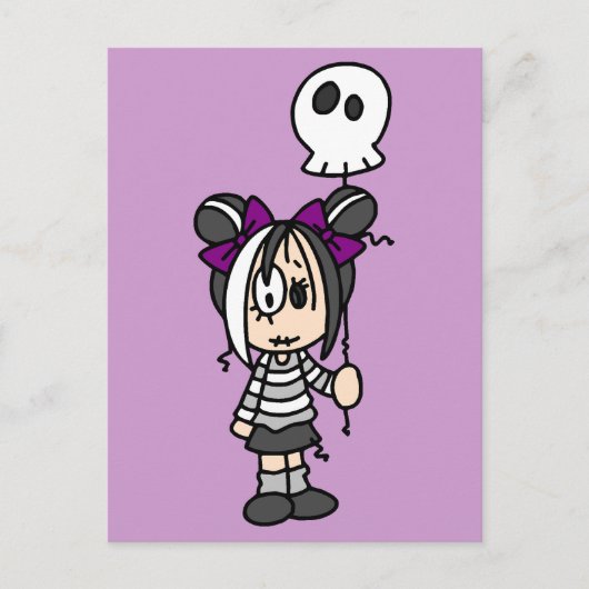 Cute Gothic Girl Briefkaart (Voorkant)