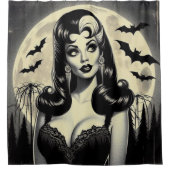 Cute Gothic Girl Douchegordijn (Voorkant)
